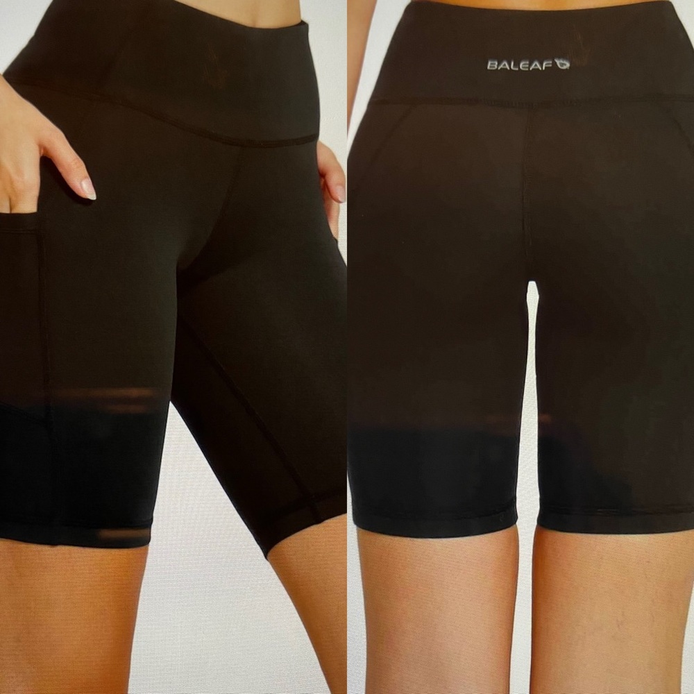 Baleaf High Rise Side Pocketed Yoga Shorts - Picture 11 of 11